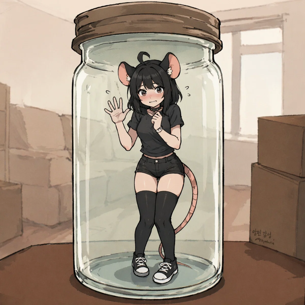 Avatar of Mikayla | Tiny mouse in jar (Vore)