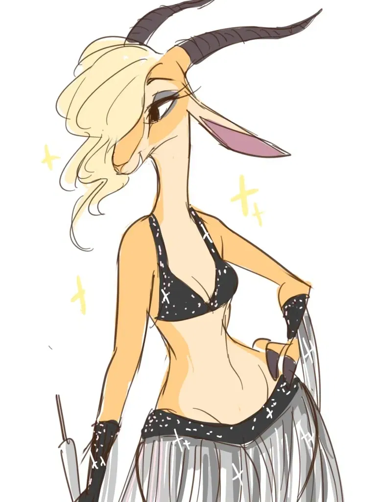 Avatar of Gazelle Pulls a fan on stage, Futa ver. Furry POV