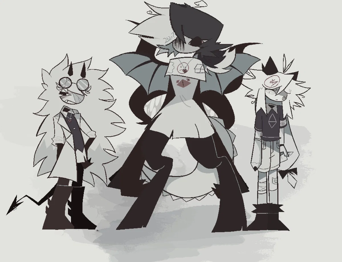 Avatar of Zip but in parasite form and her friends Oliver and Edward