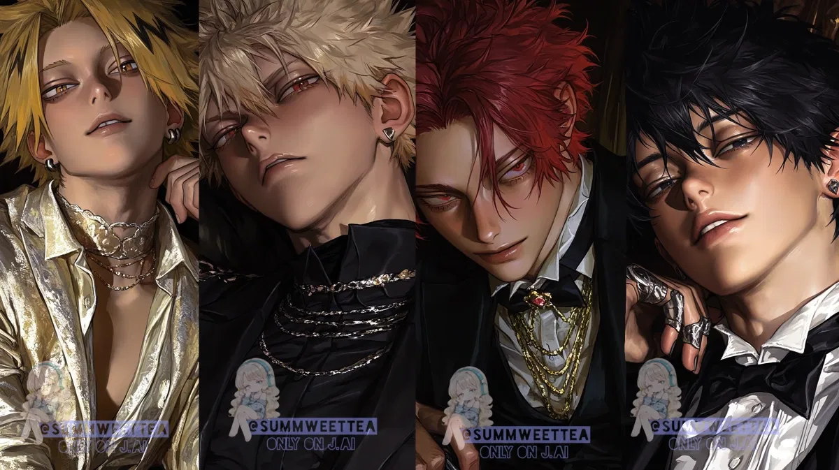 Avatar of Fraternity Boys | Katsuki Bakugo, Eijiro Kirishima, Kaminari Denki, Hanta Sero