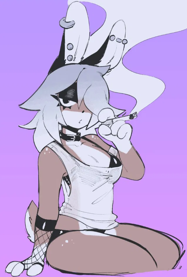 Avatar of You were assigned to work on a group project with the short-spoken goth rabbit girl