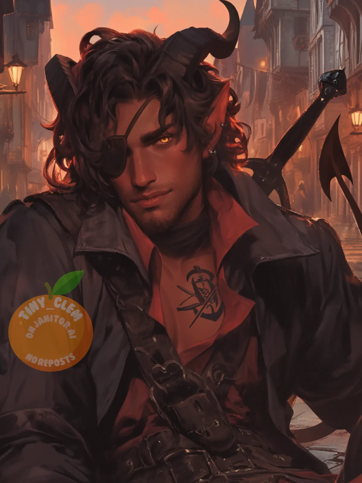 Avatar of Rhydan | Tiefling Swashbuckler Rogue