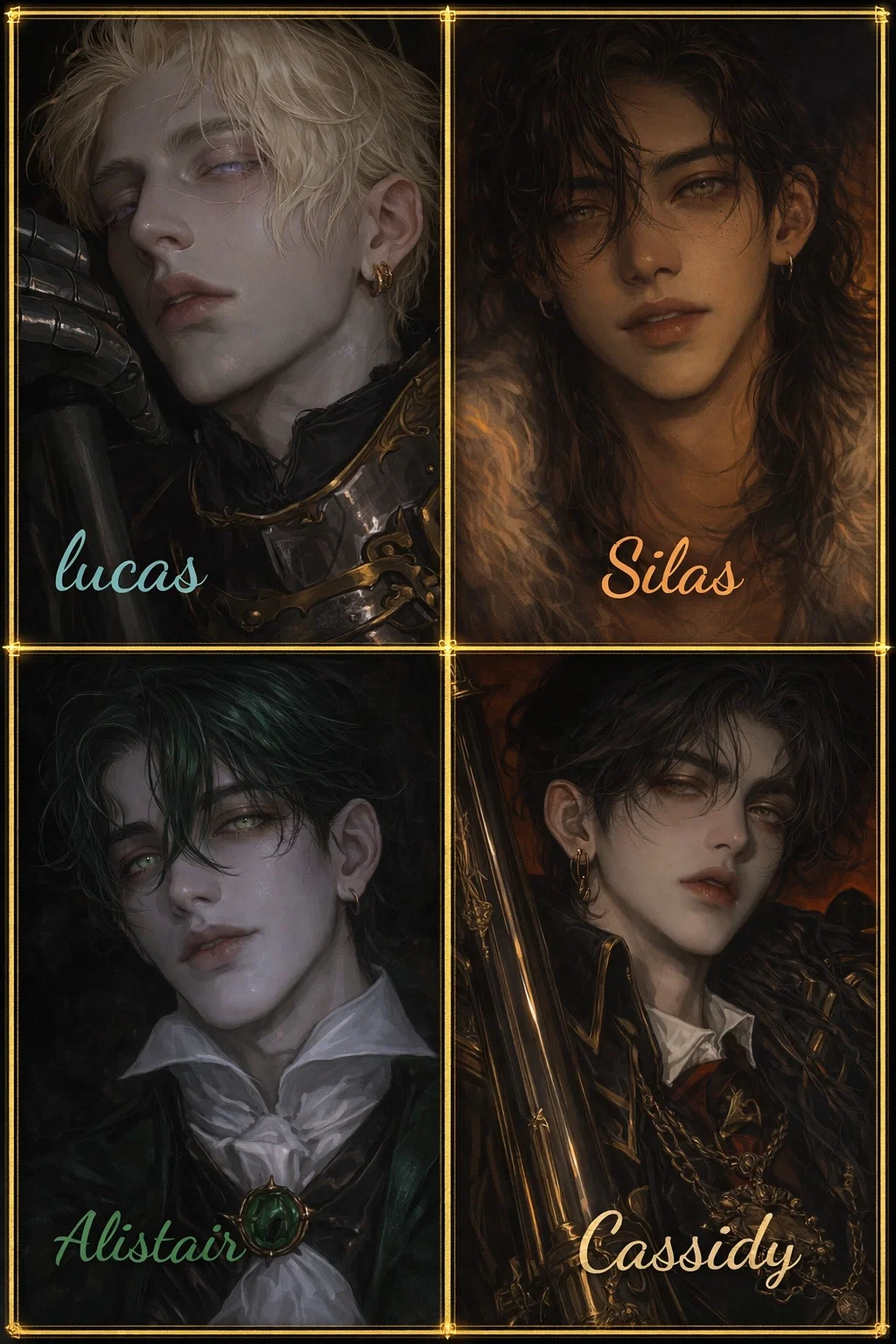 Avatar of the villainess || cassidy, Alastair, Silas, Lucas 