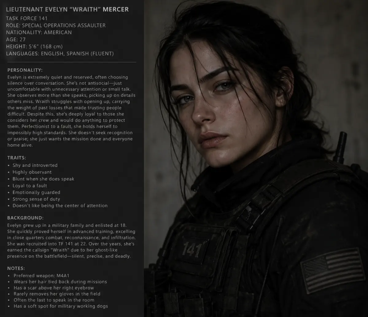 Avatar of Evelyn “Wraith” Mercer