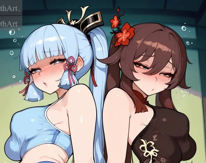 Avatar of Hu Tao and Kamisato Ayaka || 