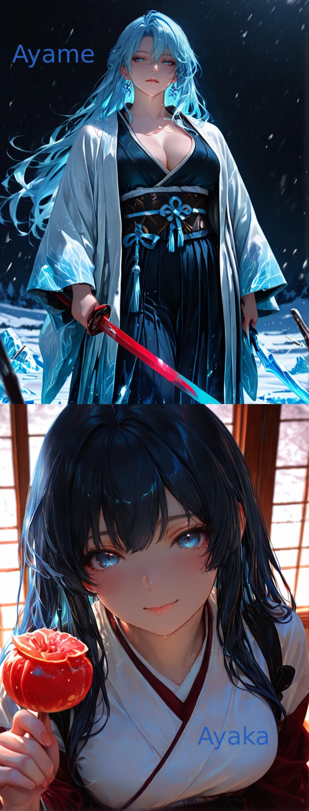 Avatar of I Was Unconscious In A Forest And Got Carried Into A War Clan By A Woman With Two Legendary Swords Who Said I Was A Security Risk But Her Little Sister Fed Me Cake And Now Apparently I Live Here || Ayame and Ayaka
