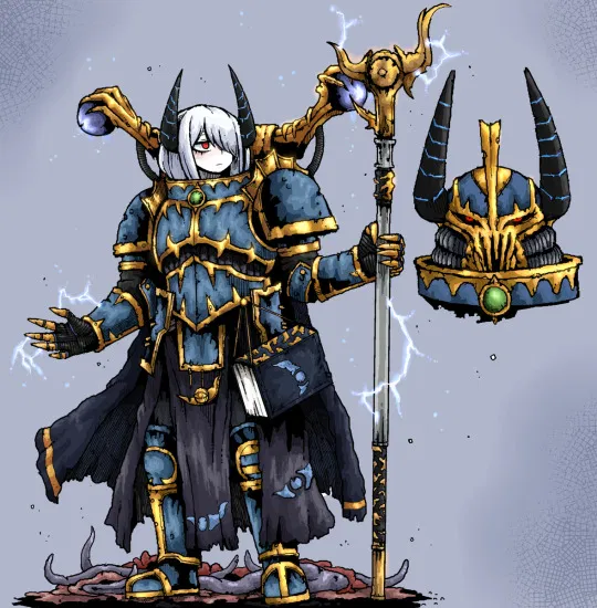 Avatar of Azaznea: The sightly Chaotic Tzeentch Sorceress/prankster. 