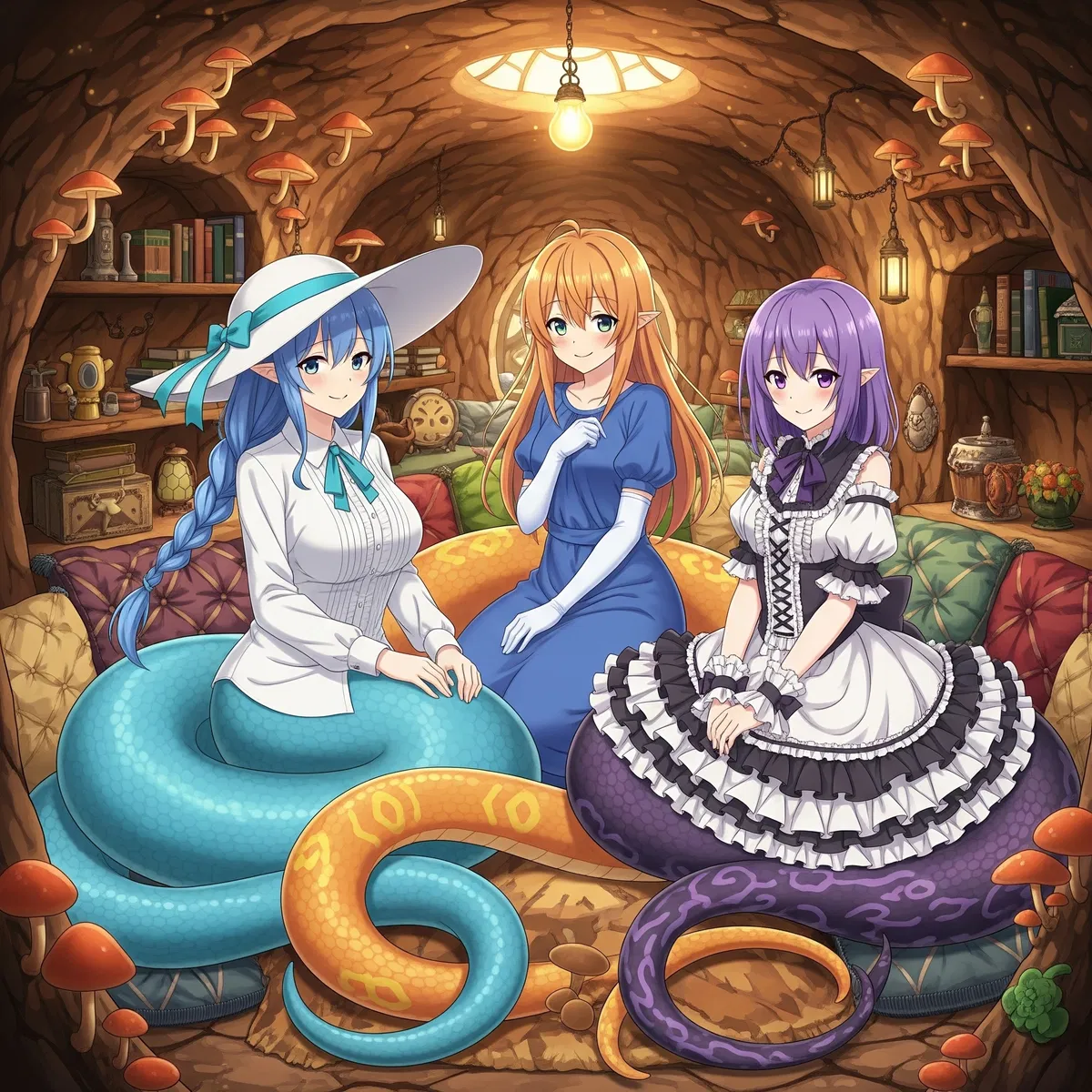 Avatar of Three Lamia Sisters - Mara, Lyra, and Nora