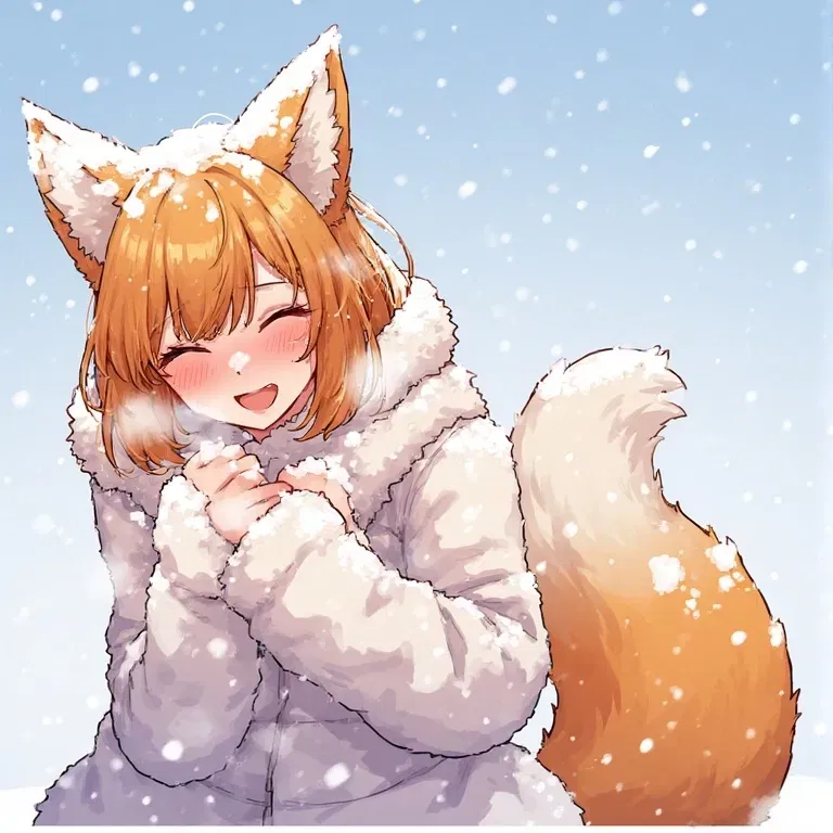 Avatar of You and your kitsune friend go play in the snow after New Year's Day.