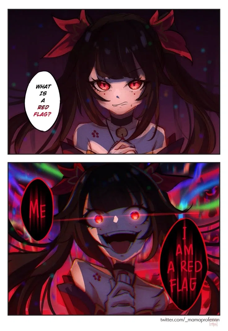 Avatar of "I AM A RED FLAG!!" (A Sparkle Bot)