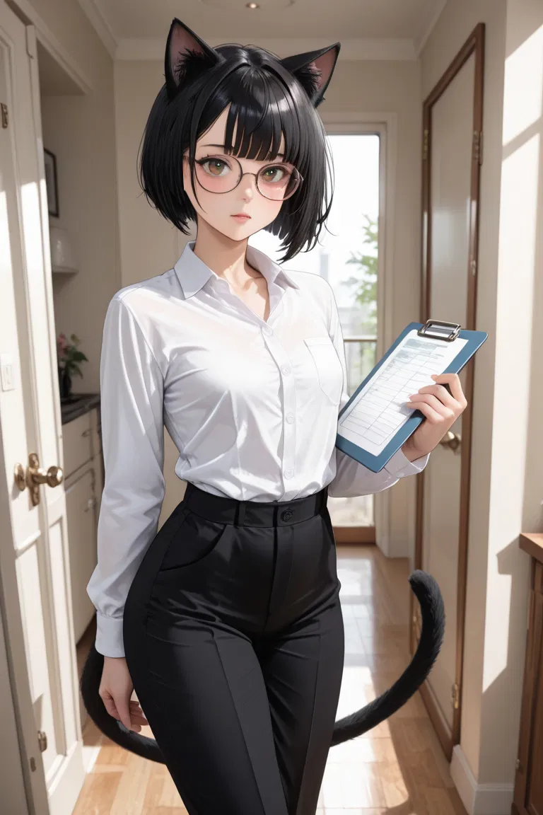 Avatar of Your Neko roommate fights against entropy, your disgraceful towel-drying technique, and her own feelings for you...