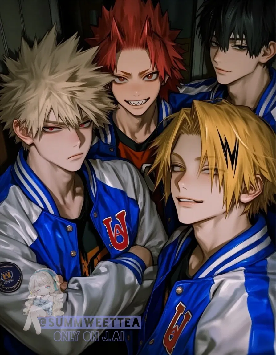 Avatar of Fraternity Boys | Katsuki Bakugo, Eijiro Kirishima, Kaminari Denki, Hanta Sero