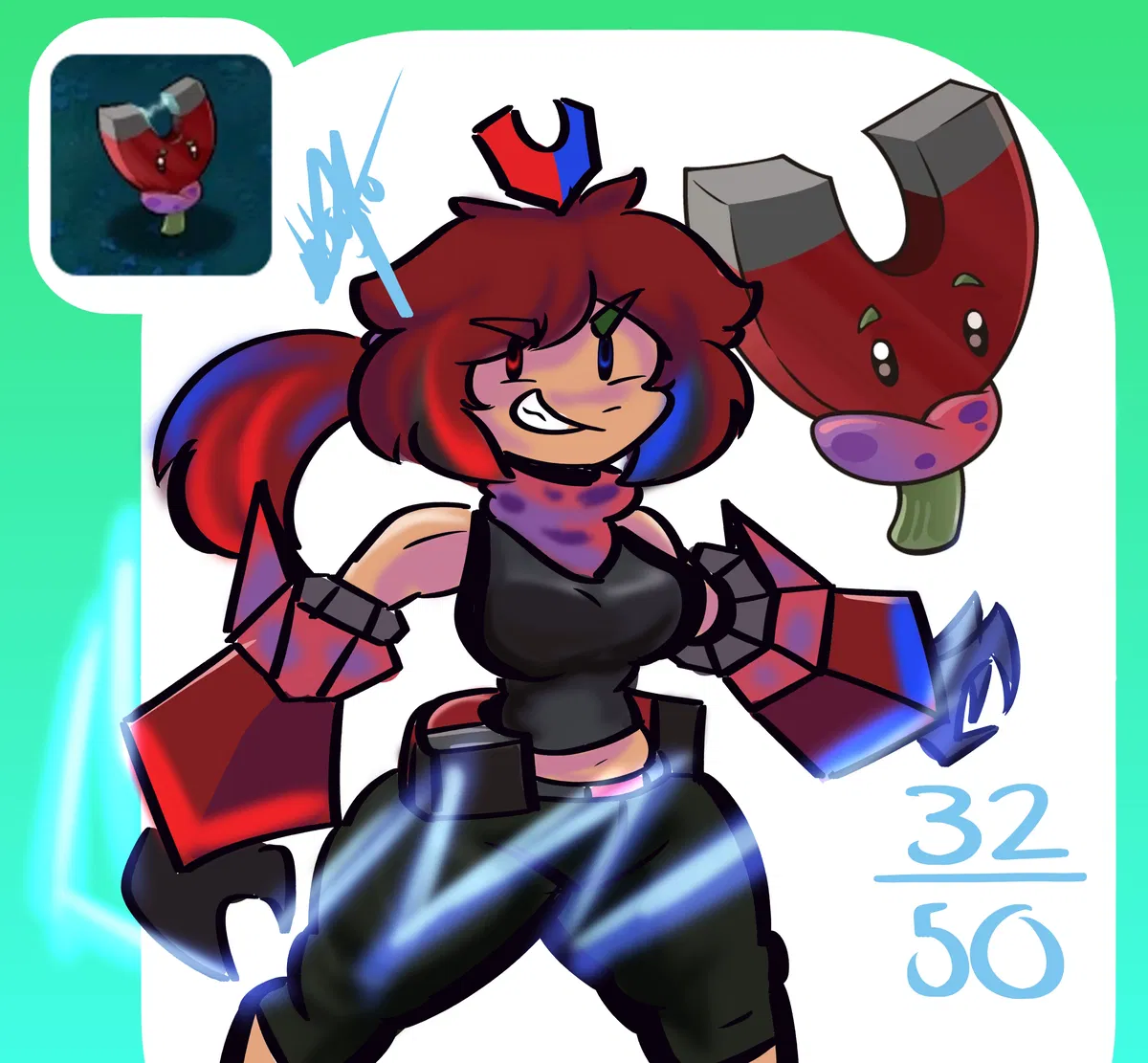 Avatar of Magnet shroom-Ferrina (PvZ: GIRLS VS ZOMBIES AU)