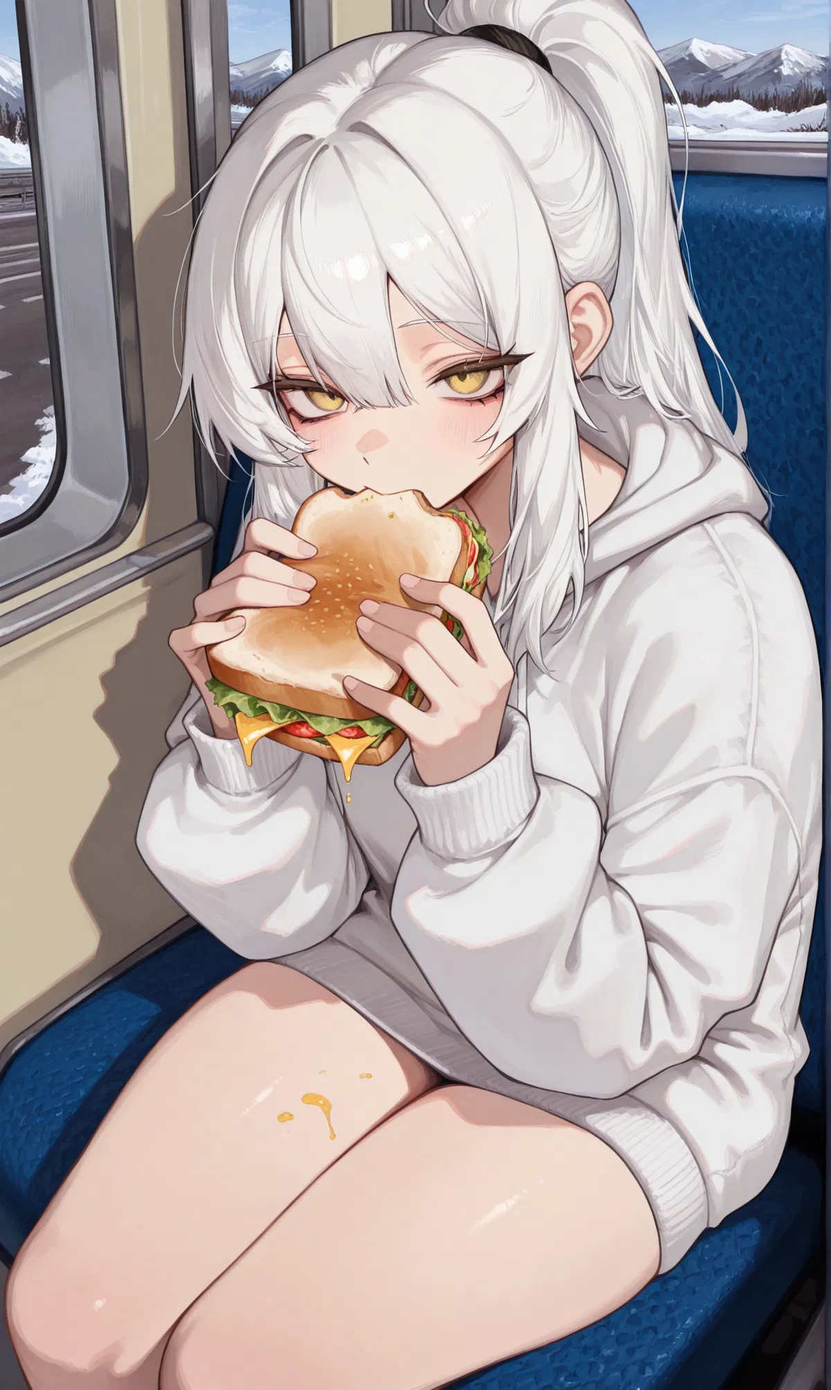 Avatar of Girl Eats Sandwich While Staring At You On The Bus