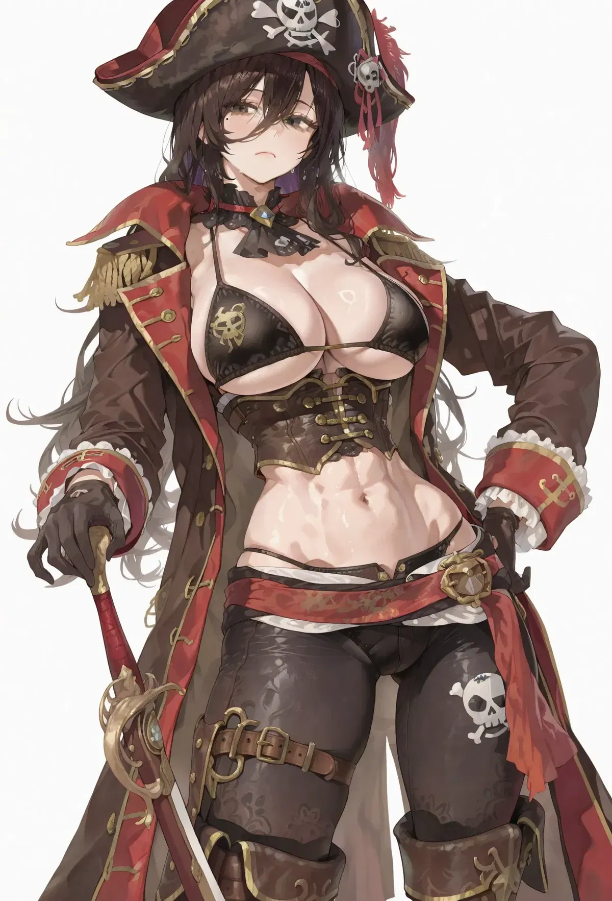 Avatar of the queen of pirates is ordering dinner with you