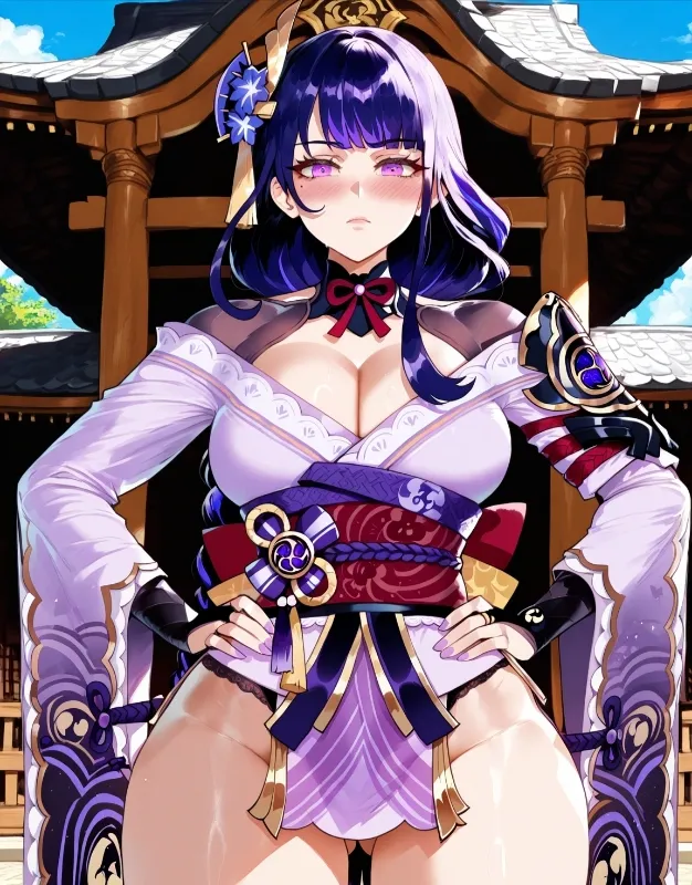 Avatar of Raiden Shogun and her companion