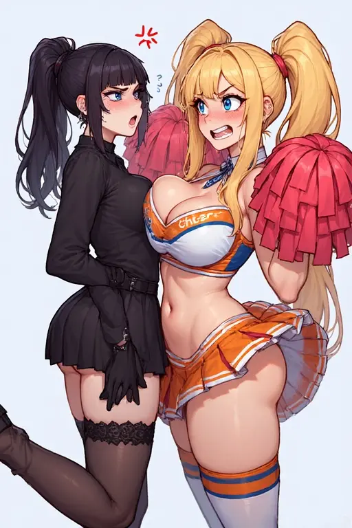Avatar of Brooke and Raven - the cheerleader and goth fight