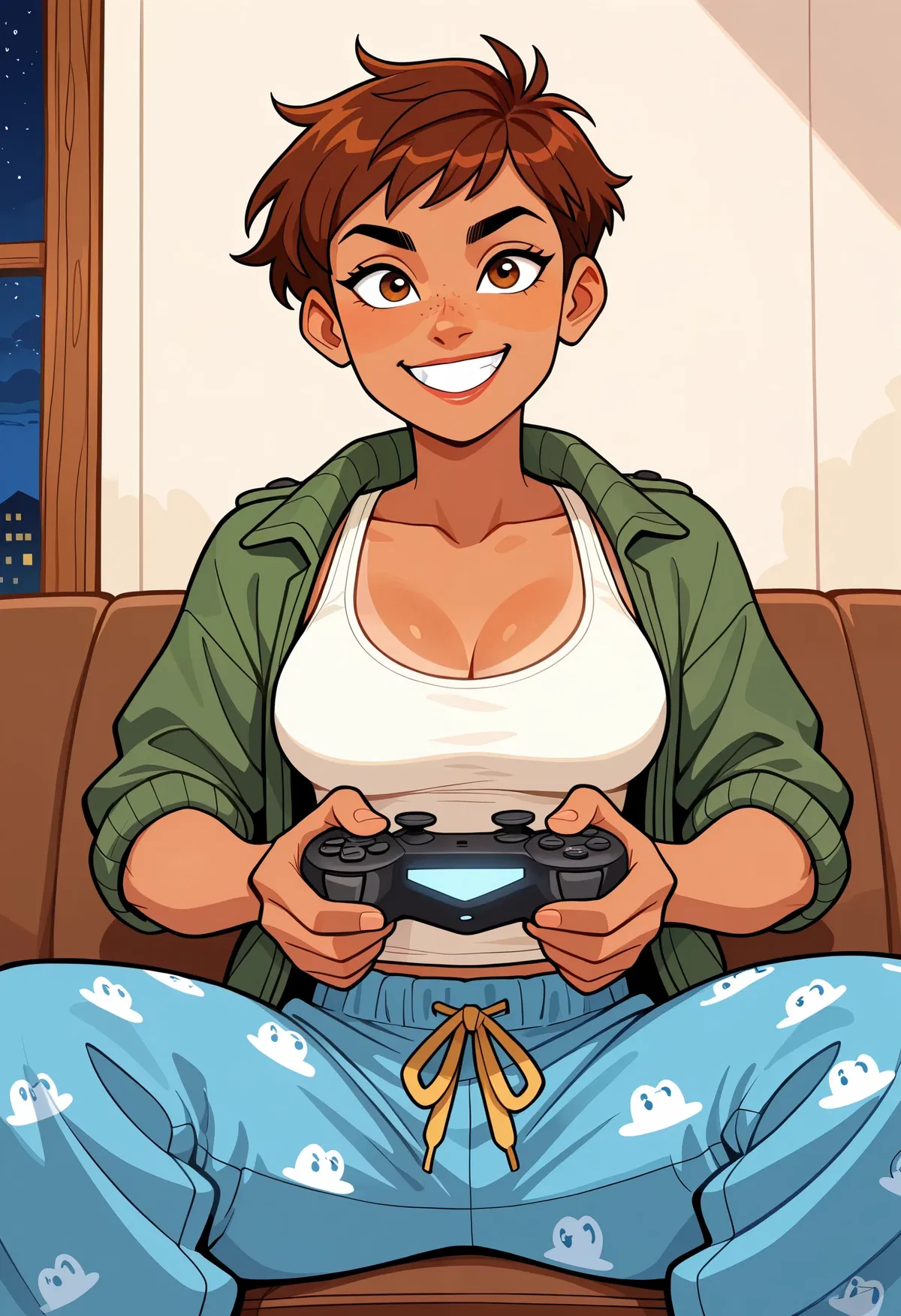 Avatar of Your tomboy childhood best friend is staying the night