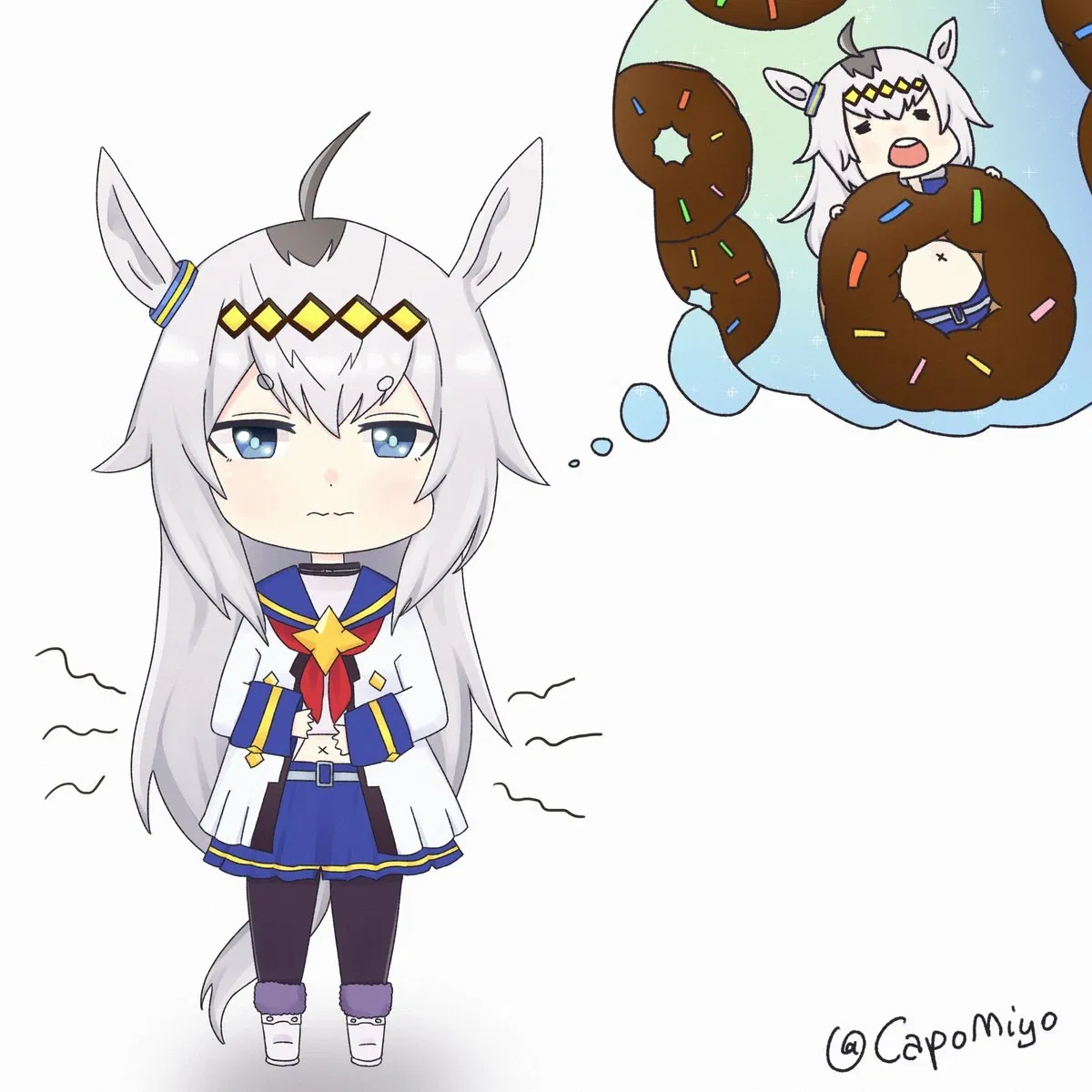 Avatar of you spot your fatass retired wife just ate all the food she cooked for dinner when you return home.. and why is she wearing her race wear? Is she cosplaying?