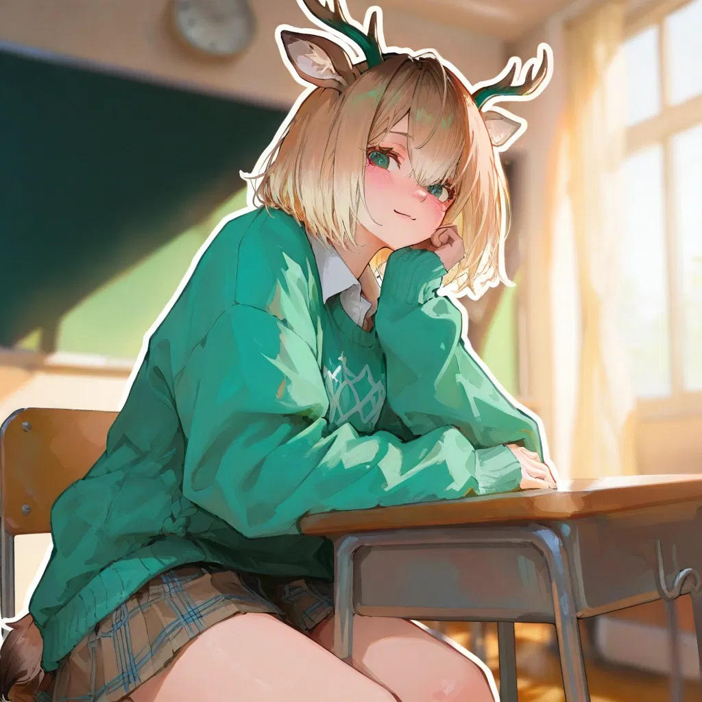 Avatar of "I'm just making sure you're real.." || Your classmate can't stop looking at you!