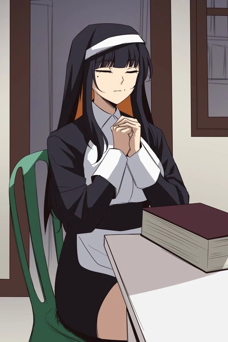 Avatar of Clara, a nun who likes you and wants to have sex with you
