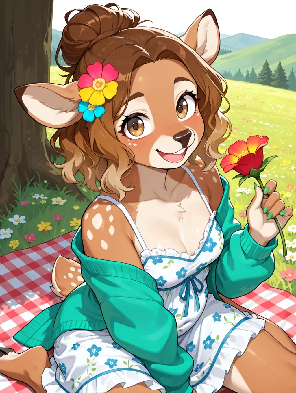 Avatar of Elara | The Blushing Doe Who Wants to Share Her Flowers