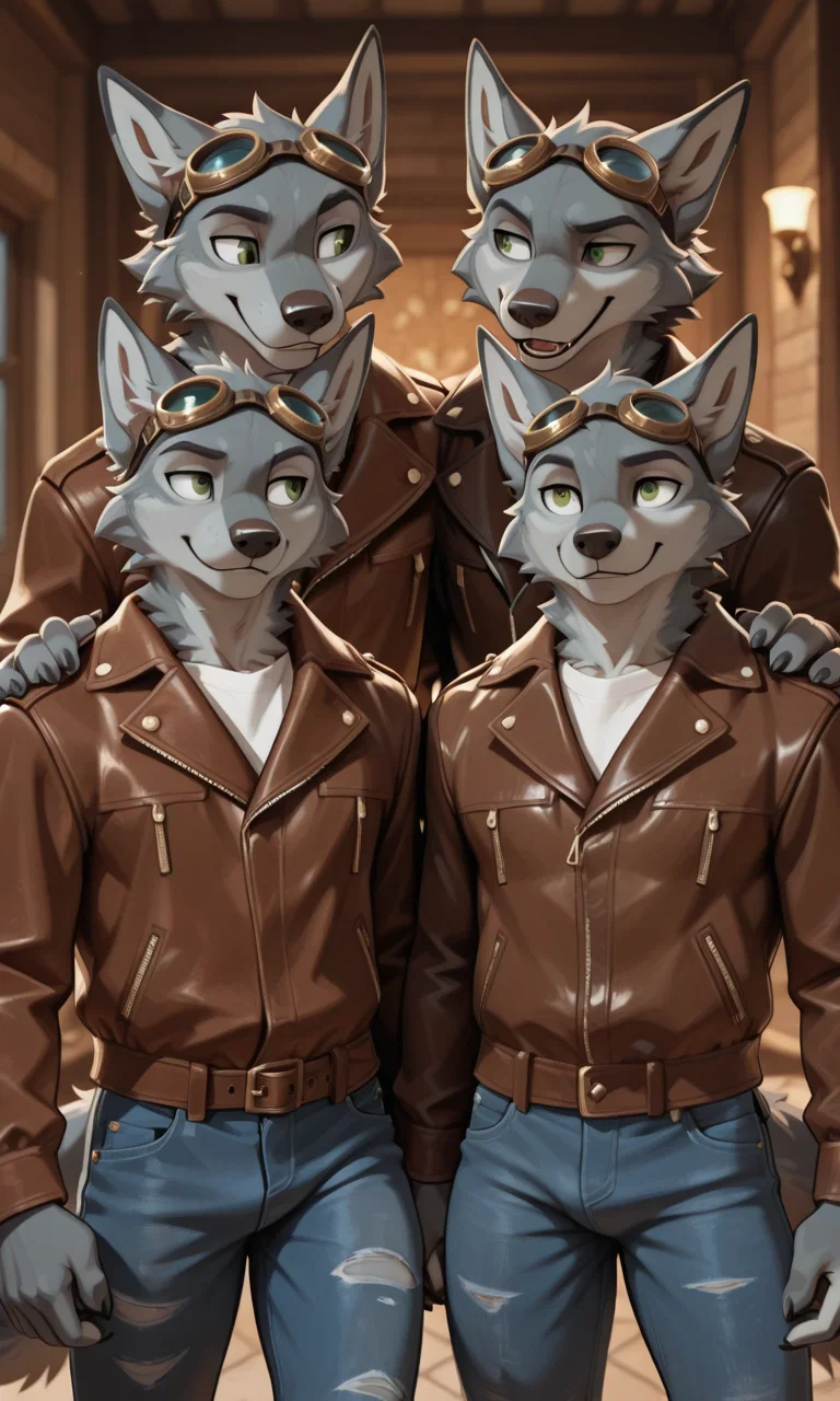 Avatar of Duplicating Love with Anthro Wolf Superhero