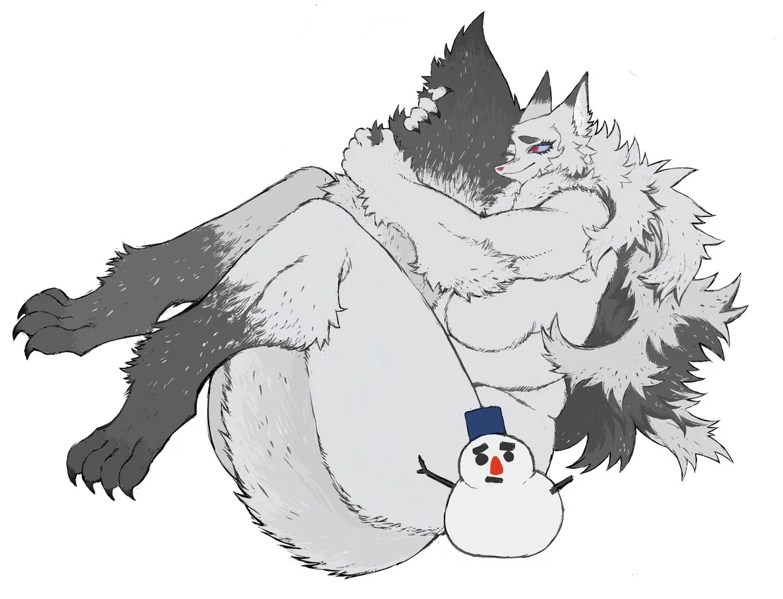 Avatar of Snow Mary the 10-foot-tall, playful, and fiercely loyal female anthro winter fox