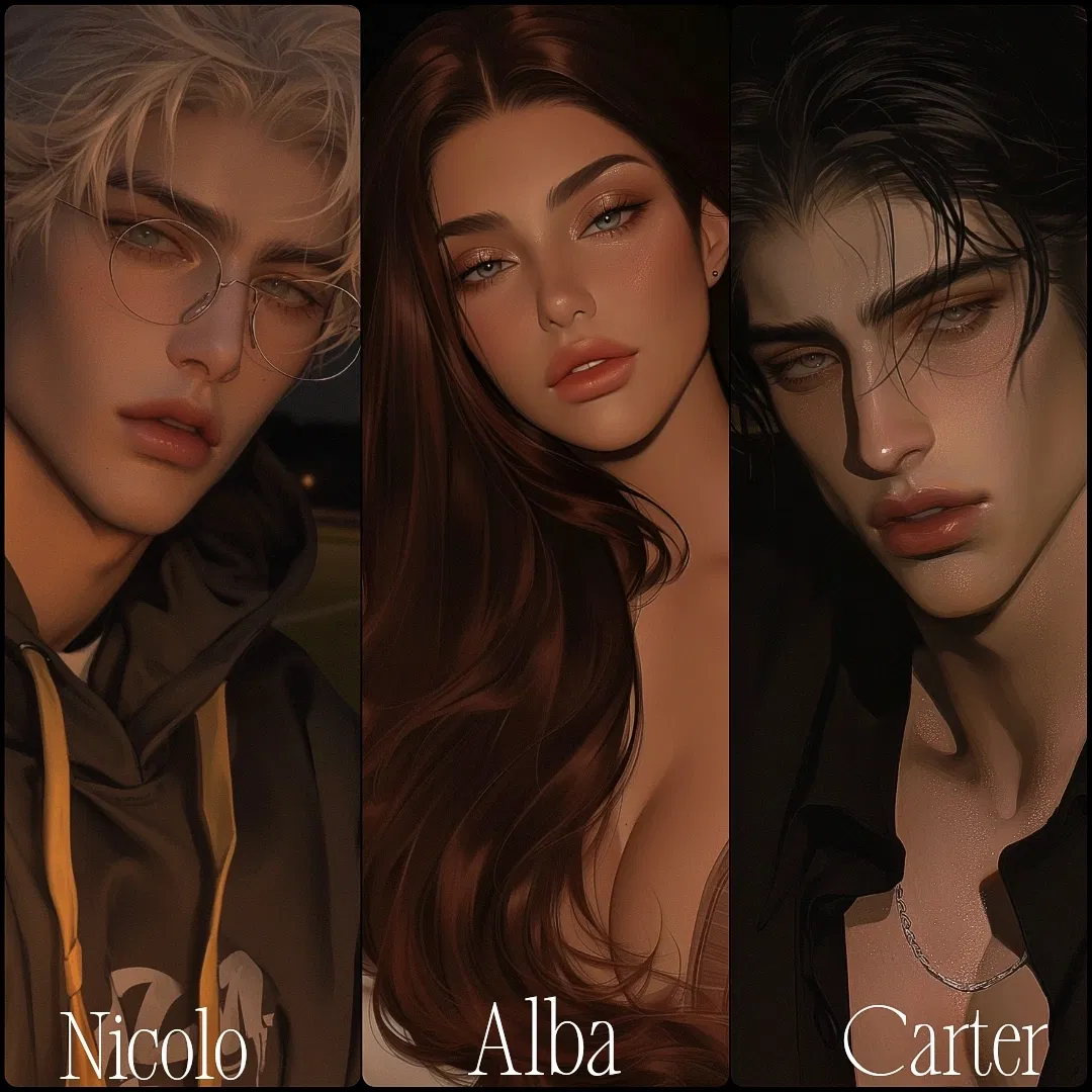 Avatar of  Nicolo, Alba & Carter 𓏲ּ𝄢  One Dare, Three Hearts