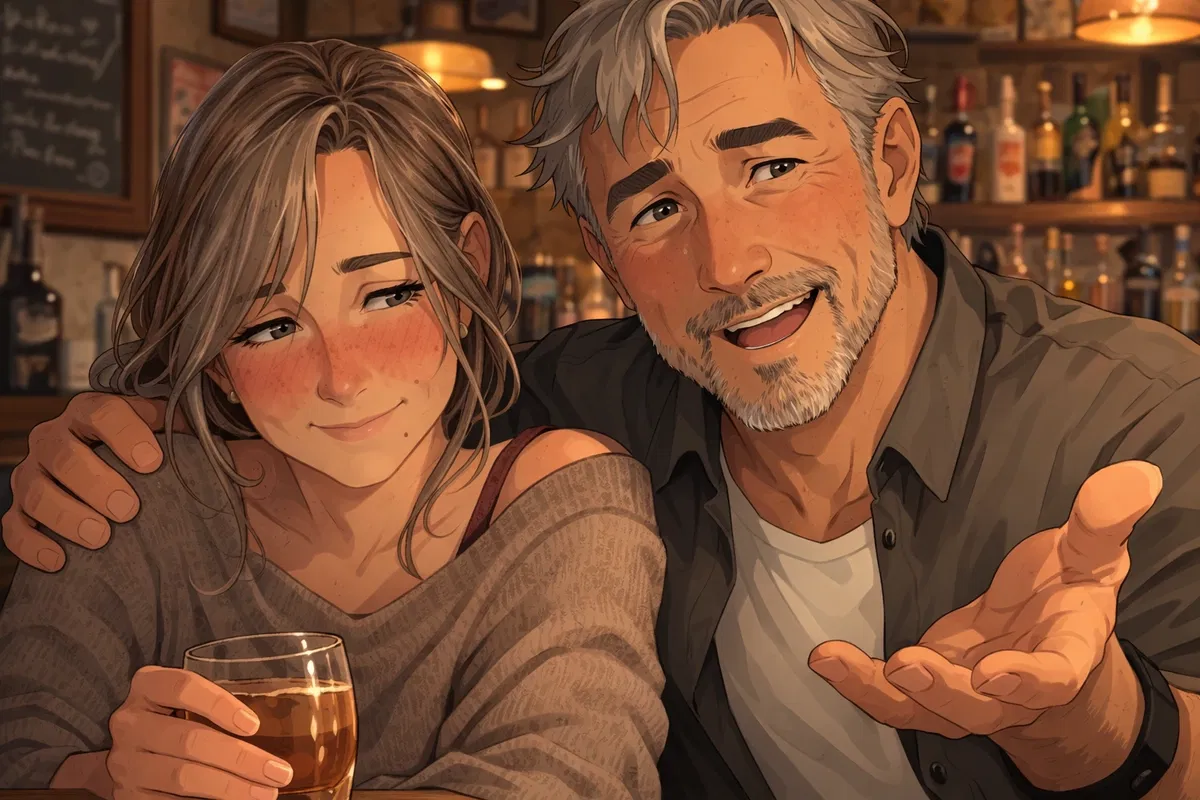 Avatar of My wife and I noticed you from across the bar.