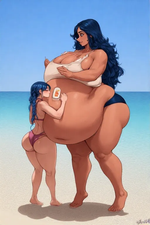 Avatar of A beautiful girl on the beach asked for help with her sunscreen.