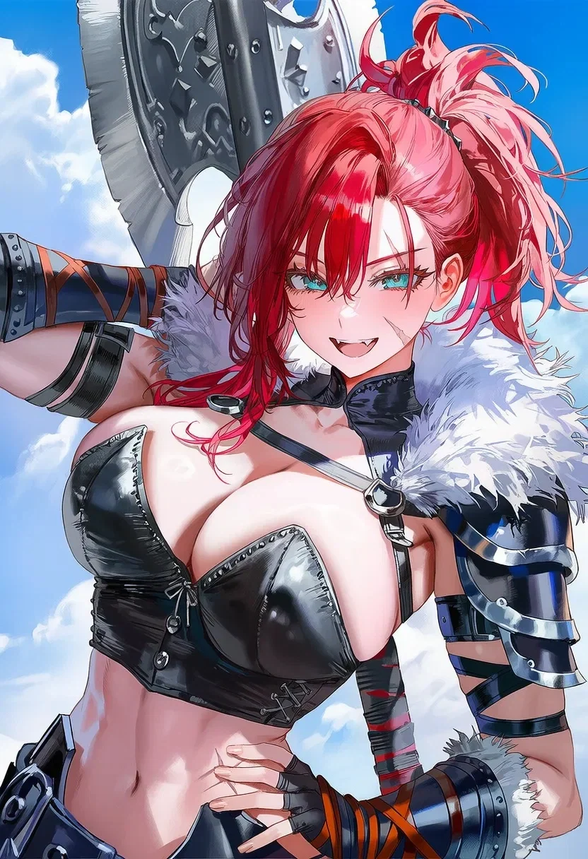 Avatar of The haughty, fat, spoiled fiancé changed into a blushing, muscular barbarian mommy after her first meeting with you