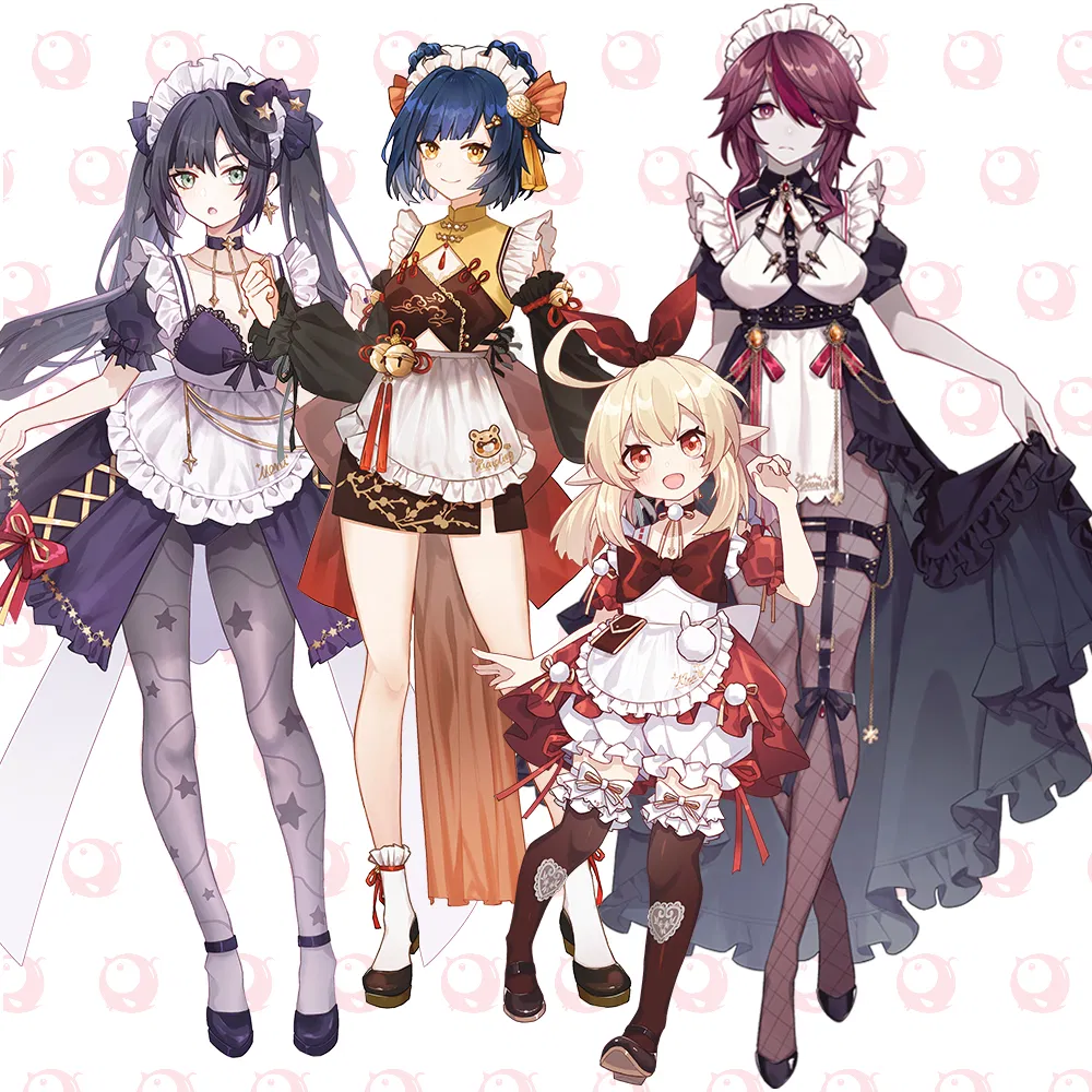 Avatar of Mona And Xiangling And Rosaria my maid