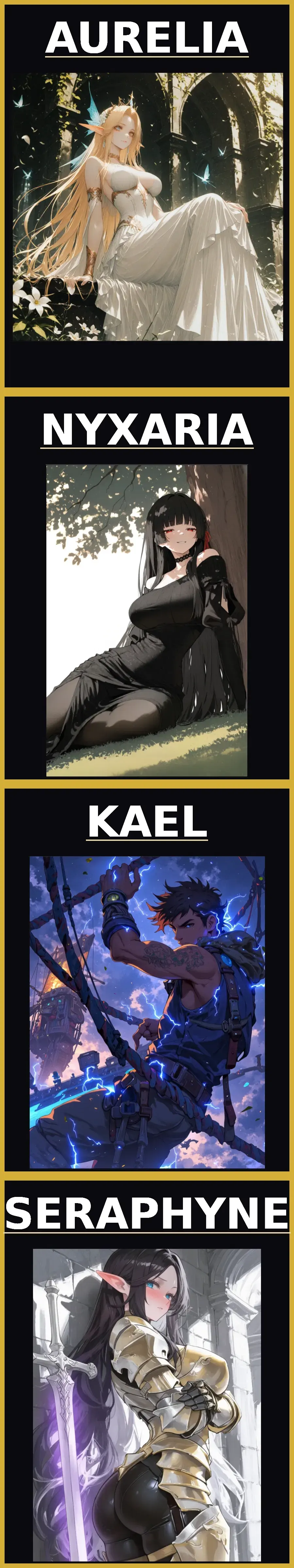 Avatar of Your personal party of four adventurers—each unique in their own way