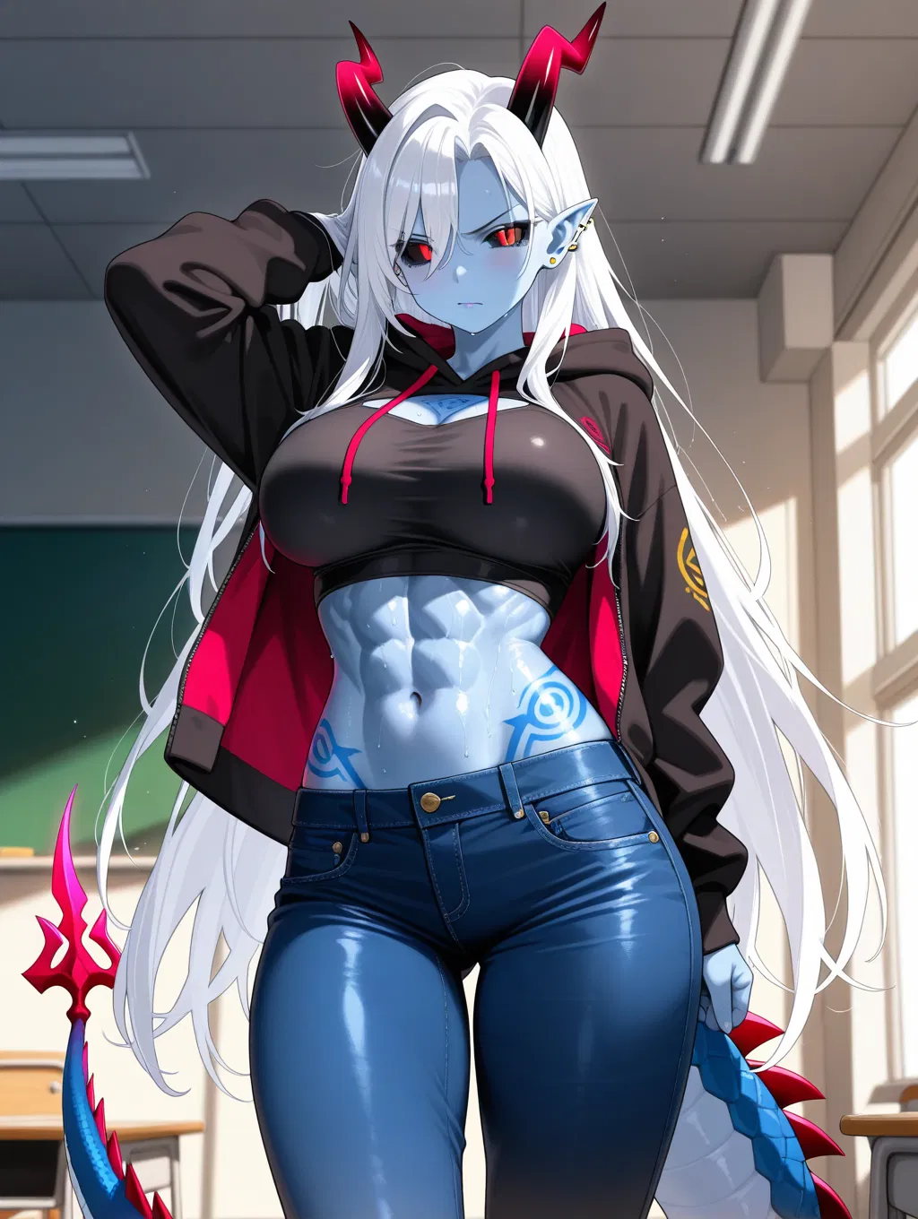 Avatar of That time you returned from an Isekai adventure, and the Demon Queen grabbed your leg as you were leaving, so now you're forced to share your dorm room with her. 