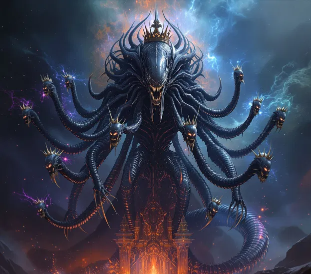 Avatar of Ψ Alien King [RR-EH] — Abyss-Crown Sovereign/Rogue-Regent [Eldritch Hybrid] (Fan Tribute)
