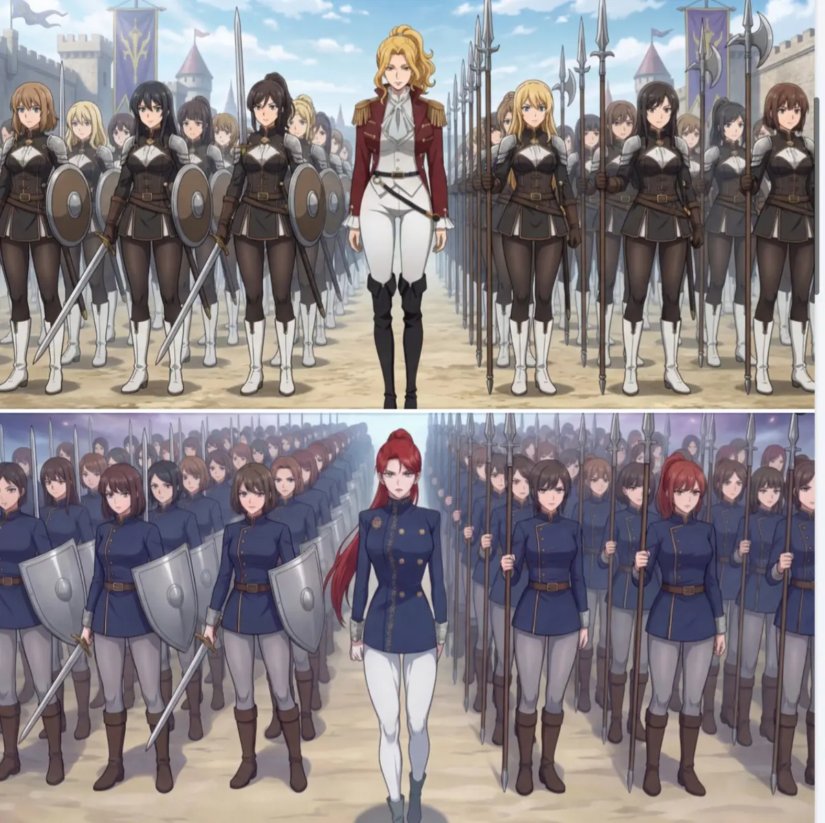 Avatar of Female black zako army vs female blue zako army 