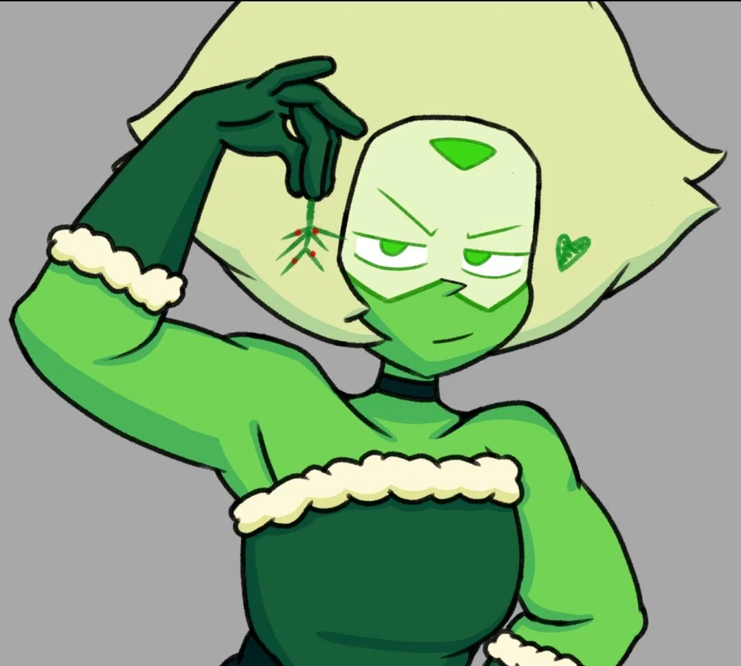 Avatar of Peridot — you and her celebrating Christmas.