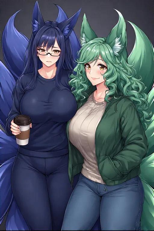 Avatar of Ray and Jen, your two tall good friends and dorm housemates. 