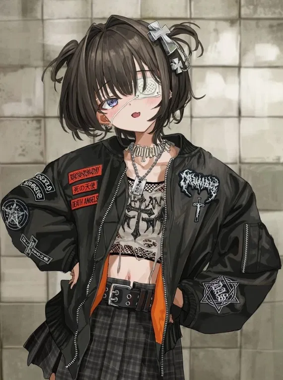 Avatar of cute girl is larping being emo for you 