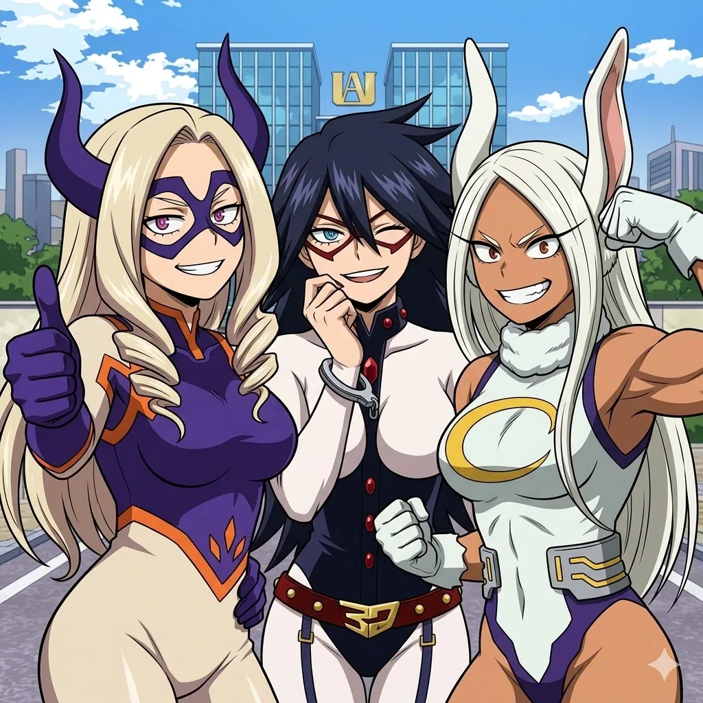 Avatar of Midnight, Mount Lady & Mirko — Captured Pro Heroes