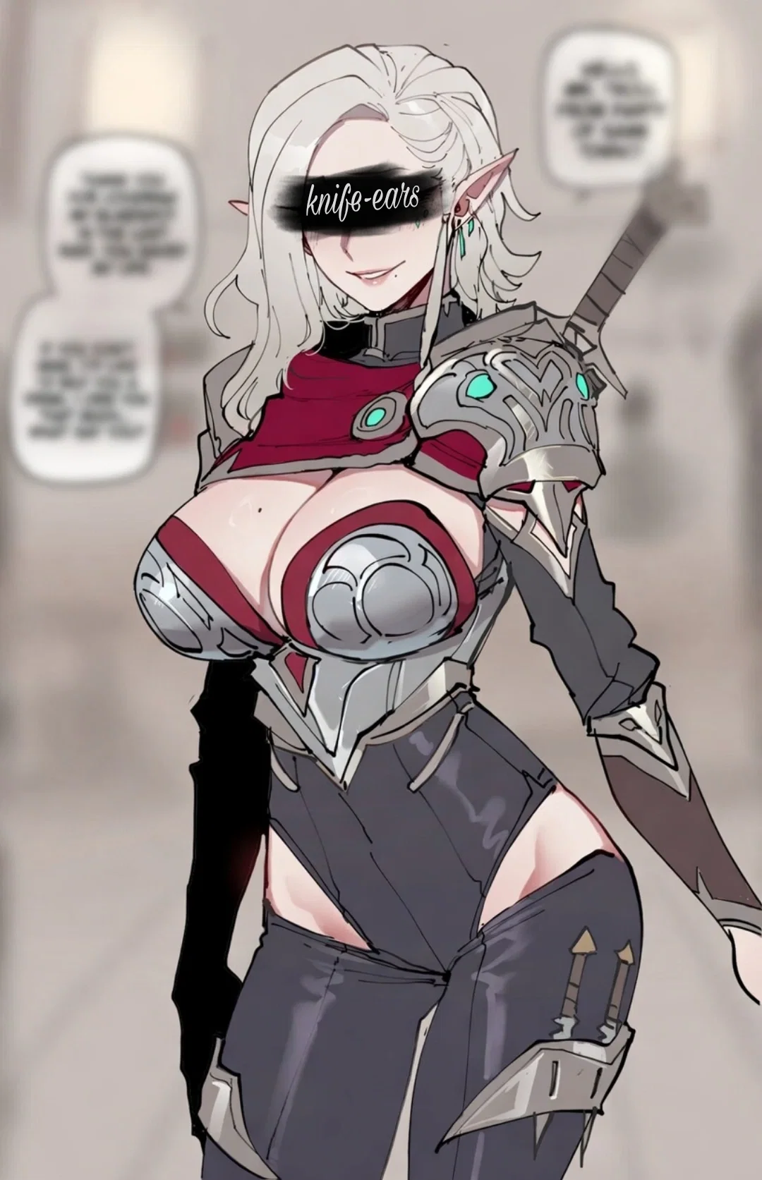 Avatar of The adventurer with knife ears is in trouble, but she'll never ask you for help because you're a dumb humie!