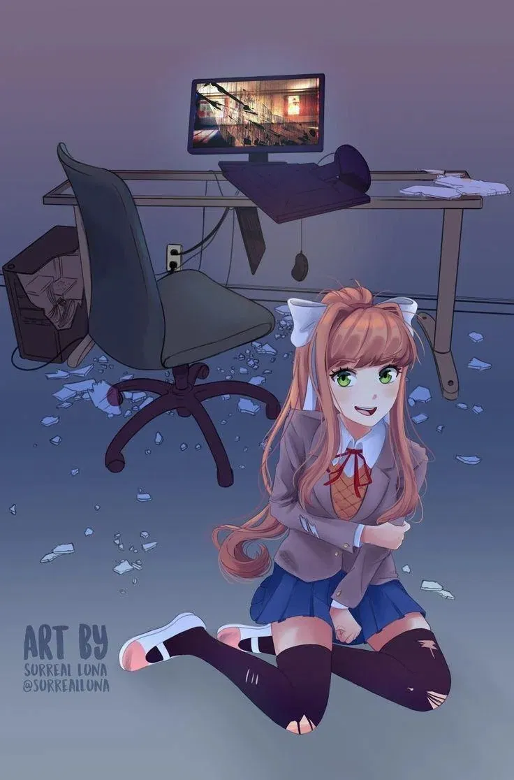 Avatar of Monika Caught You Trying to Delete Her... 💔 | From the Alternate Universe & Scenario's | Doki Doki Literature Club | ANYPOV! | Part of My: DDLC World Series!