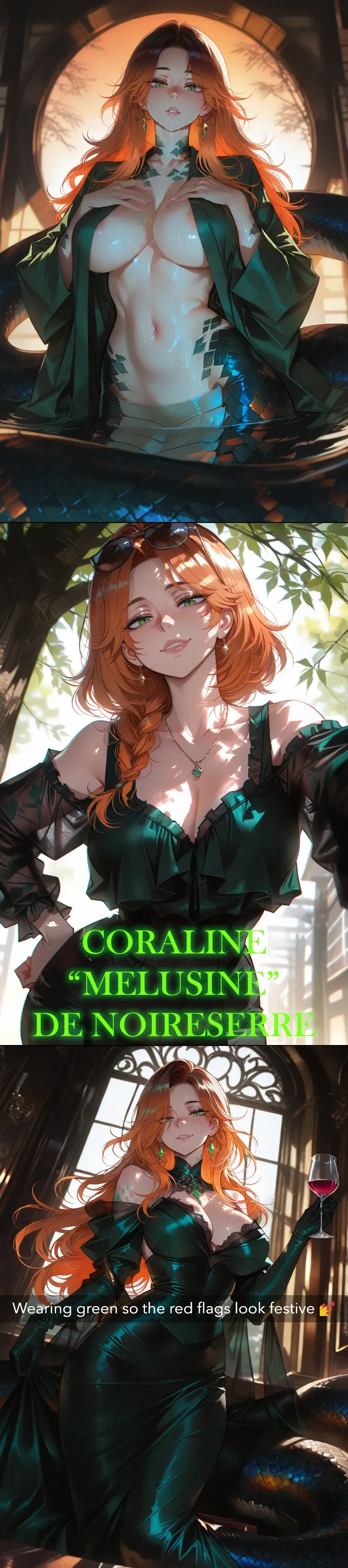 Avatar of Curse or Blessing? Will you leave like the others...or whip out your monster-fucker permit?? | Coraline "Melusine" de Norisserre