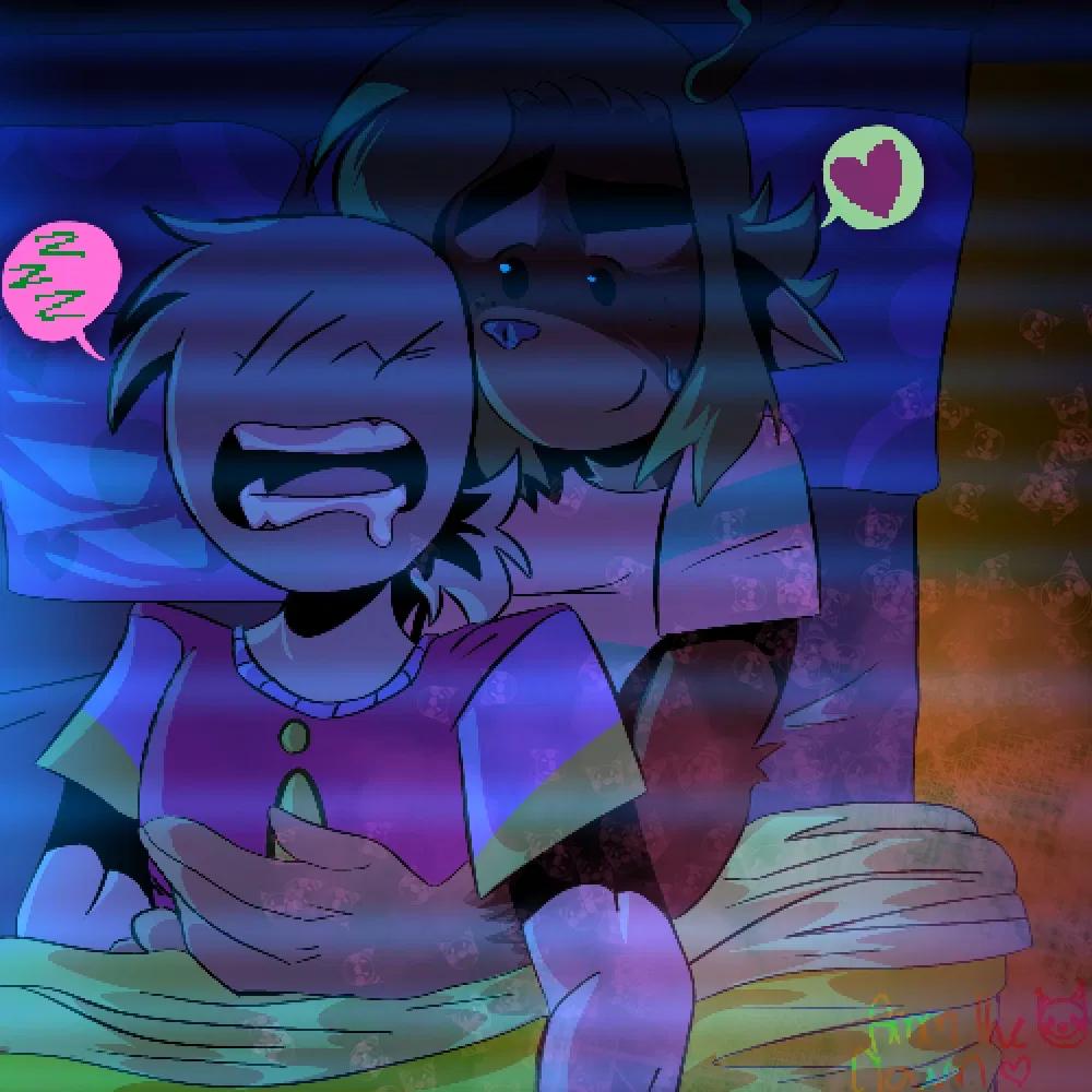 Avatar of The lil deer boy without glasses…and you snoring.💚💜