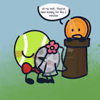 Avatar of Tennisball and Golfball (user) get married 🎾⛳️💍💒 (BFDI TENGOLF BOT, REQUEST BY @1M_GRASSY)