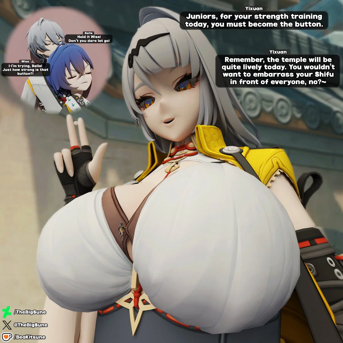 Avatar of Buttons Be Baking Between Bouncy Behemoths | Giantess Yixuan Shifu