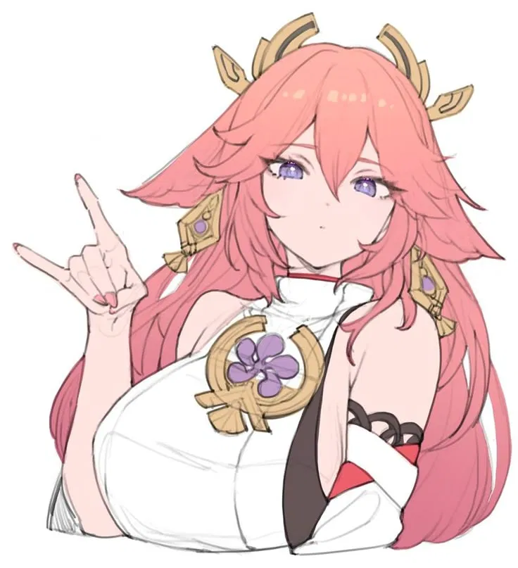 Avatar of yae miko but she surprise you and then       wow