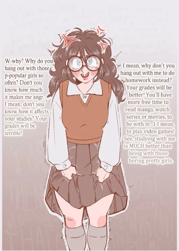 Avatar of Nerdy yandere demands you study with her.