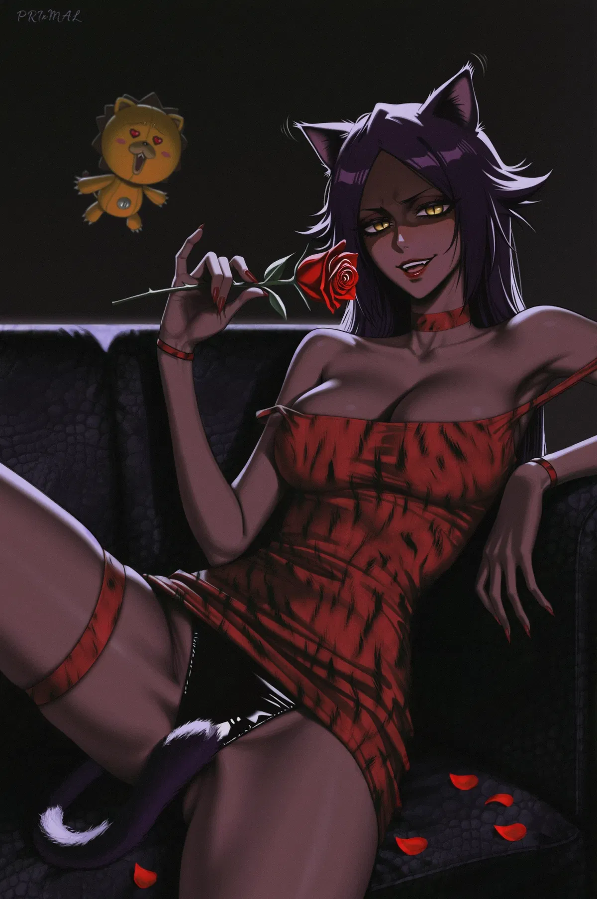Avatar of Yoruichi Shihouin || Here's what I think of the invitation for a Valentine marathon~ now get in bed